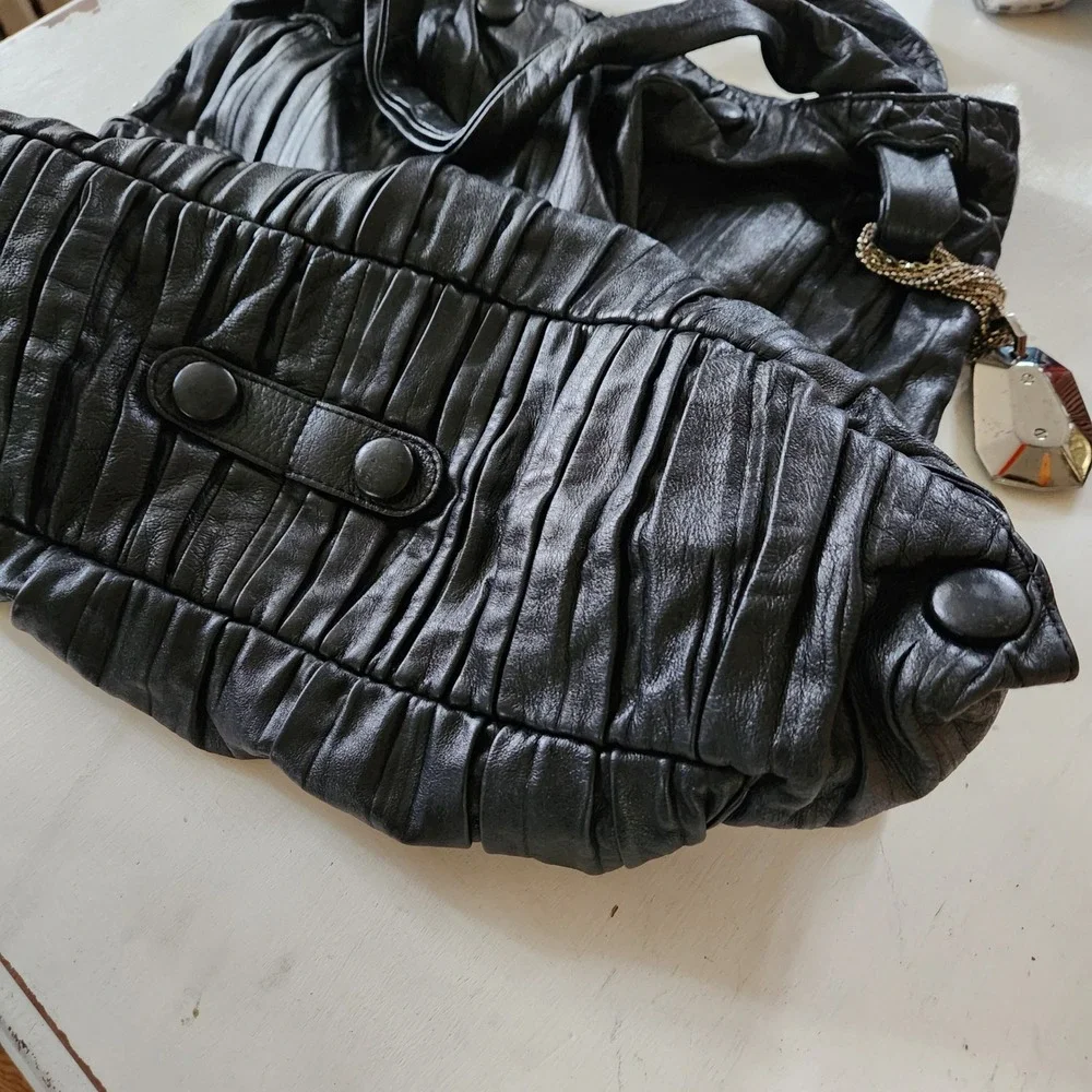 Donna‎ Karan New York Eldridge Tote Black Leather Purse High-end 2009 Large Bag - Picture 12 of 13